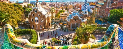 Park Guell in Barcelona Spain