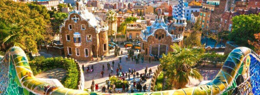 Park Guell in Barcelona Spain